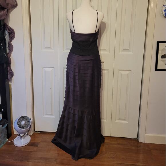 JS Collections, 6 | Deep Purple Midnight Sleeveless Evening Prom Cocktail Dress - Picture 2 of 6